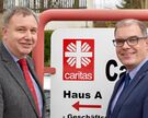 Caritasvorstandssprecher Ralf Regenhardt (l.) mit seinem neuen Vorstandskollegen Holger Gatzenmeyer.