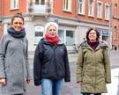Freuen sich auf das gemeinsame Kinderschutzzentrum (v.l.): Dr. Rebekka Martínez Méndez (Caritas), Ulrike Brockhaus (Frauen-Notruf / phoenix) und Vera Schreiber (AWO).
